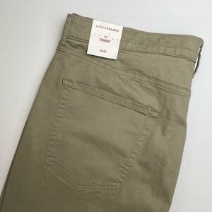 NEW Lucky Brand 223 Straight Pants Men 40x30 Khaki Tan Stretch Chino Cotton